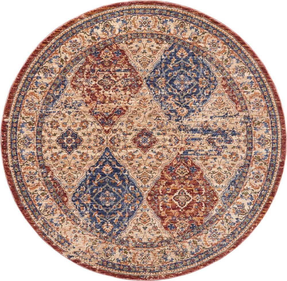 Nourison - Lagos LAG05 Multicolor 5 x Round Area Rug - LAG05-99446390882_CLOSEOUT veiw 1