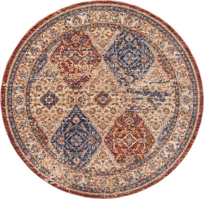 Nourison - Lagos LAG05 Multicolor 5 x Round Area Rug - LAG05-99446390882_CLOSEOUT veiw 1