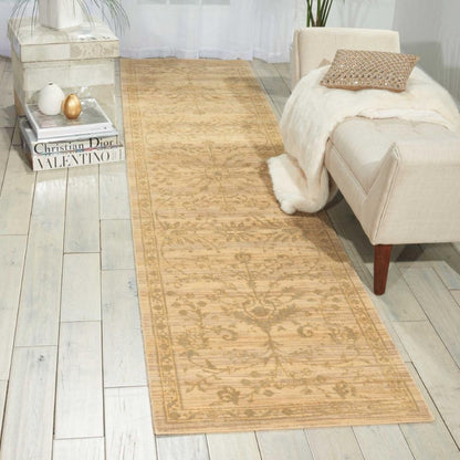 Nourison - Silk Elements SKE29 Beige 25in x 10 Hallway Rug - SKE29-99446188731_CLOSEOUT veiw 2