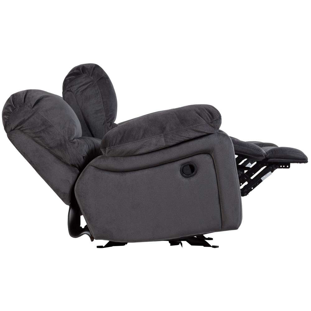 Porter Designs -  Ramsey Microfiber Reclining Console Loveseat, Gray - 03-112C-02-6014 veiw 5