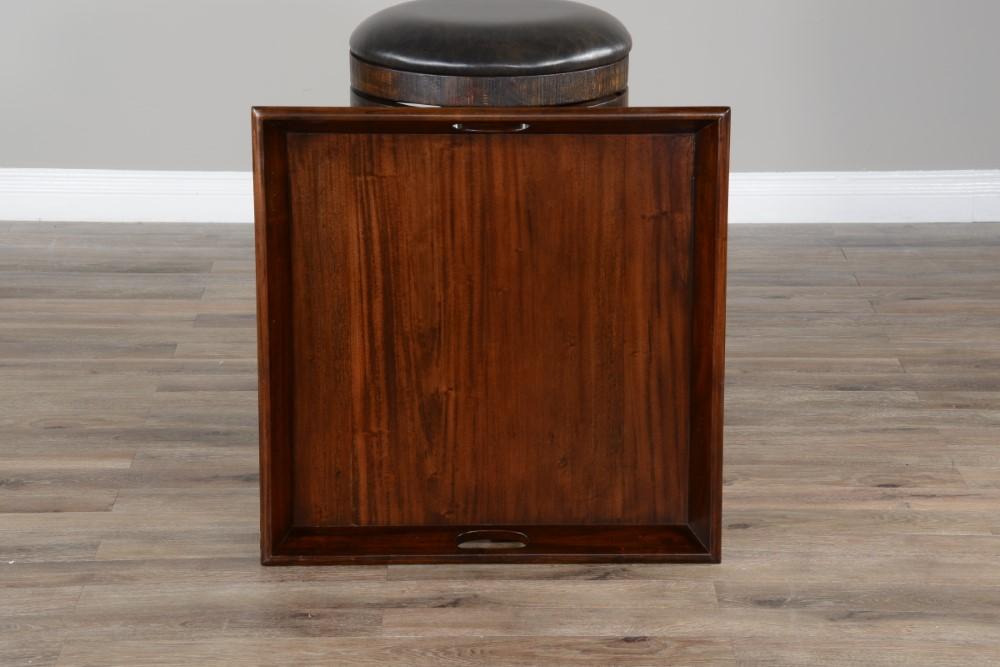 Sunny Designs - Santa Fe Ottoman Tray - Dark Brown - 2195DC2 veiw 2