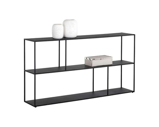 Sunpan - MIXT Eiffel Low Bookcase Large - Black - 106603 veiw 1