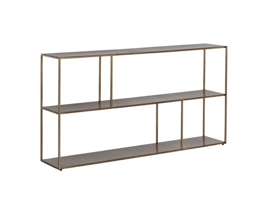 Sunpan - MIXT Eiffel Low Bookcase Large - Antique Brass - 106604 veiw 2