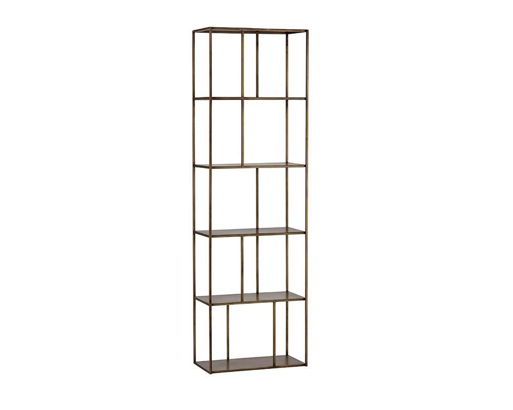 Sunpan - MIXT Eiffel Bookcase Small - Antique Brass - 102939 veiw 1