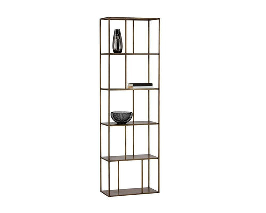 Sunpan - MIXT Eiffel Bookcase Small - Antique Brass - 102939 veiw 2