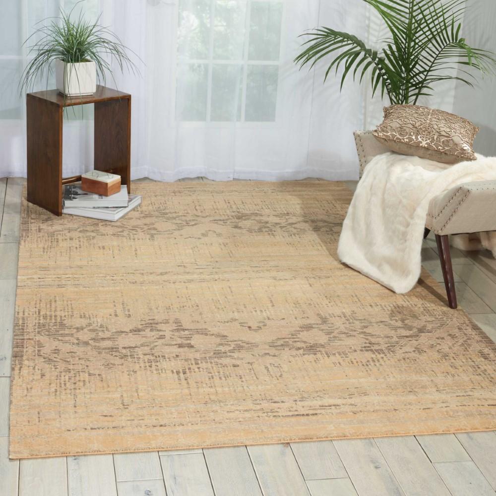 Nourison - Silk Elements SKE27 Beige 86in x 116in Rug - SKE27-99446188571_CLOSEOUT veiw 2