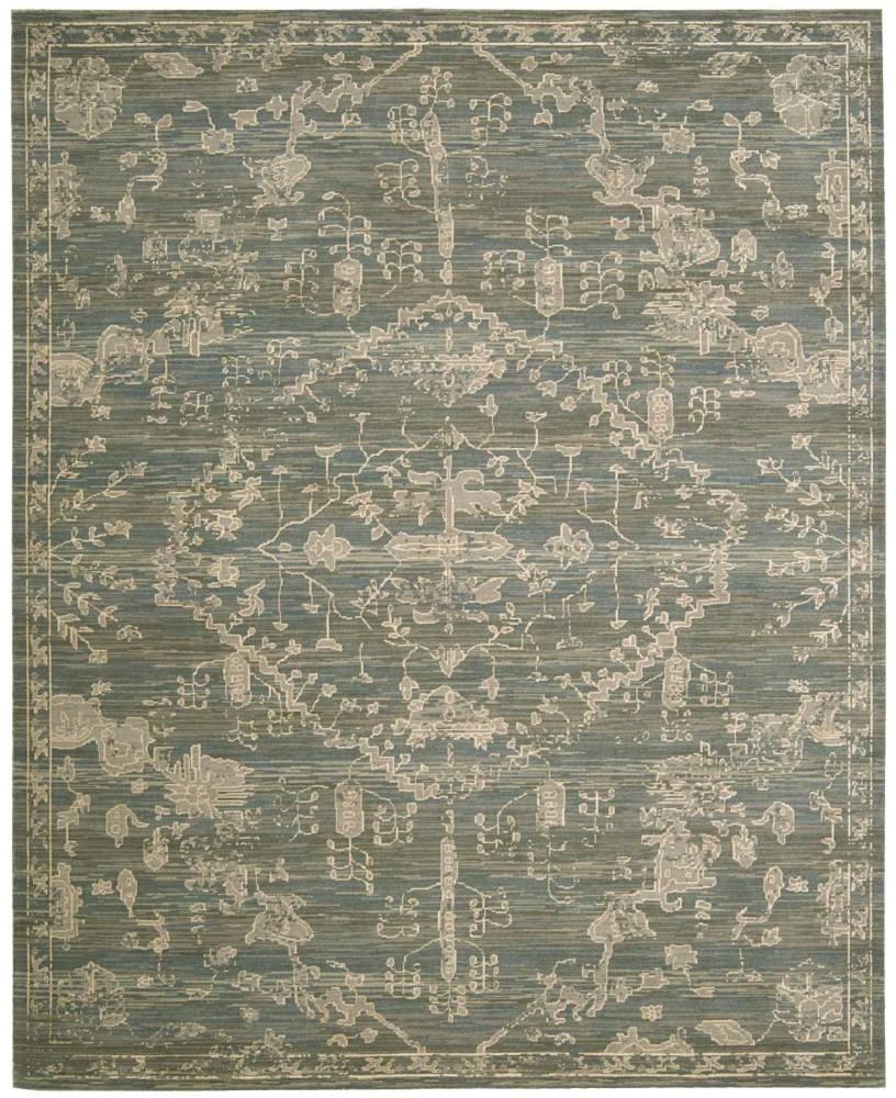 Nourison - Silk Elements SKE30 Blue 79in x 99in Rug - SKE30-99446188779_CLOSEOUT veiw 1