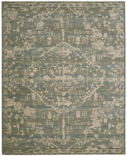 Nourison - Silk Elements SKE30 Blue 79in x 99in Rug - SKE30-99446188779_CLOSEOUT veiw 1