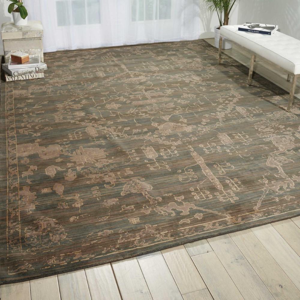 Nourison - Silk Elements SKE30 Blue 86in x 116in Rug - SKE30-99446188786_CLOSEOUT veiw 2