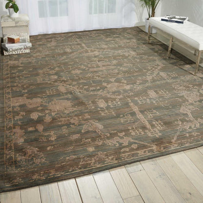 Nourison - Silk Elements SKE30 Blue 86in x 116in Rug - SKE30-99446188786_CLOSEOUT veiw 2