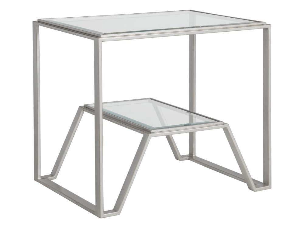 Artistica Home - Metal Designs Byron Rectangular End Table - Argento - 01-2230-955-46 veiw 1