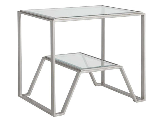 Artistica Home - Metal Designs Byron Rectangular End Table - Argento - 01-2230-955-46 veiw 1
