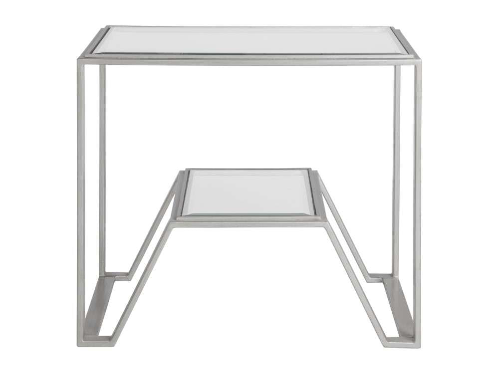 Artistica Home - Metal Designs Byron Rectangular End Table - Argento - 01-2230-955-46 veiw 2