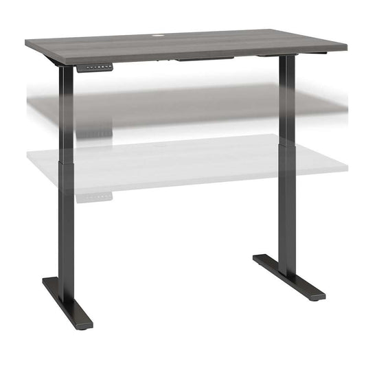 Bush Business Furniture - Move 60 Series 48W x 24D Electric Height Adjustable Standing Desk in Platinum Gray with Black Base - M6S4824PGBK veiw 1