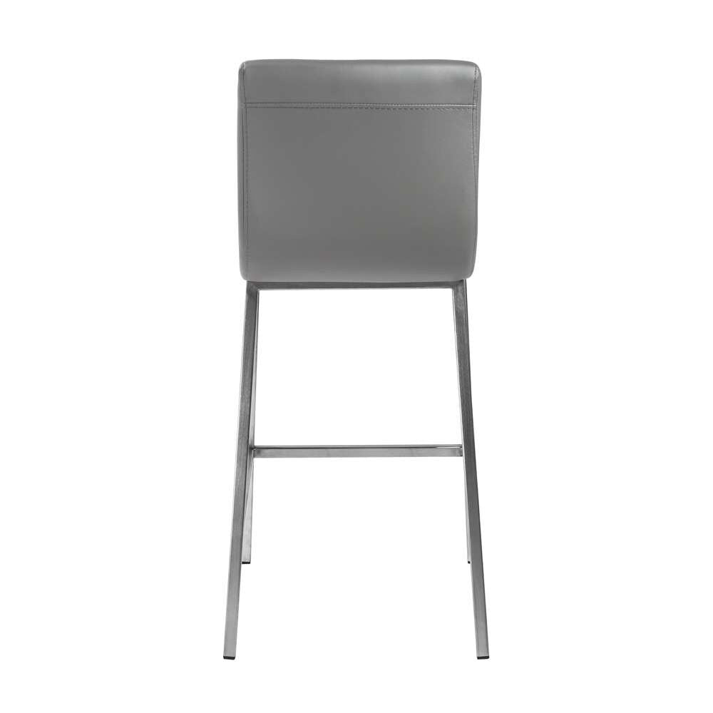 Euro Style - Scott Counter Stool in Gray and Brushed Stainless Steel (Set of 2) - 80955GRY veiw 5