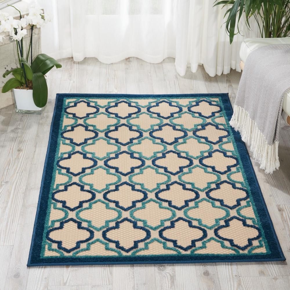 Nourison - Aloha ALH06 Navy 28in x 4 Indoor-outdoor Area Rug - ALH06-99446299079_CLOSEOUT veiw 2