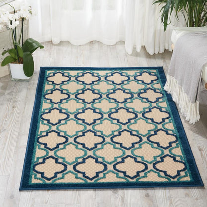 Nourison - Aloha ALH06 Navy 28in x 4 Indoor-outdoor Area Rug - ALH06-99446299079_CLOSEOUT veiw 2