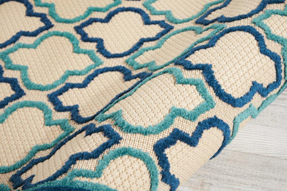 Nourison - Aloha ALH06 Navy 28in x 4 Indoor-outdoor Area Rug - ALH06-99446299079_CLOSEOUT veiw 3