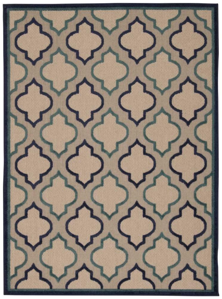 Nourison - Aloha ALH06 Navy 710in x 106in Oversized Indoor-outdoor Rug - ALH06-99446242785_CLOSEOUT veiw 1