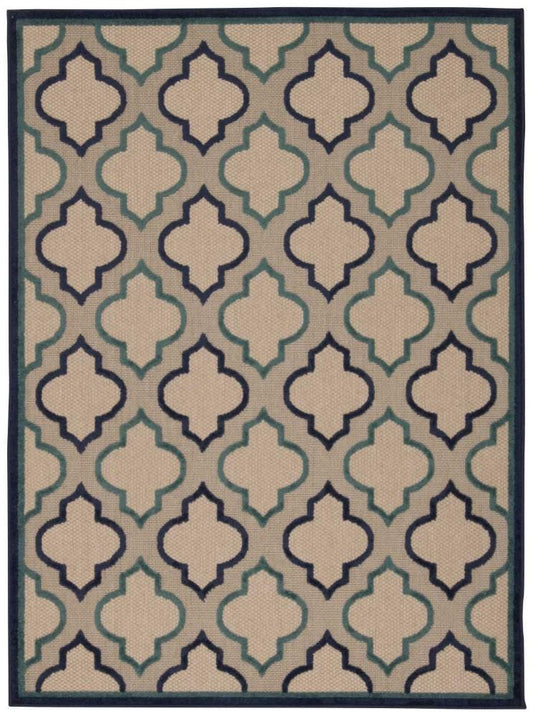 Nourison - Aloha ALH06 Navy 710in x 106in Oversized Indoor-outdoor Rug - ALH06-99446242785_CLOSEOUT veiw 1