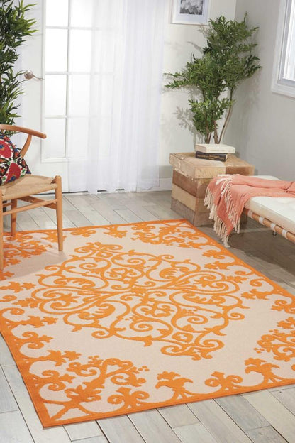 Nourison - Aloha ALH12 Orange 710in x 106in Oversized Indoor-outdoor Rug - ALH12-99446243065_CLOSEOUT veiw 2