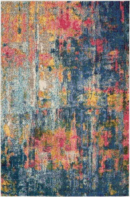 Nourison - Celestial CES09 Blue Multicolor 311in x 511in Colorful Area Rug - CES09-99446408914 veiw 1