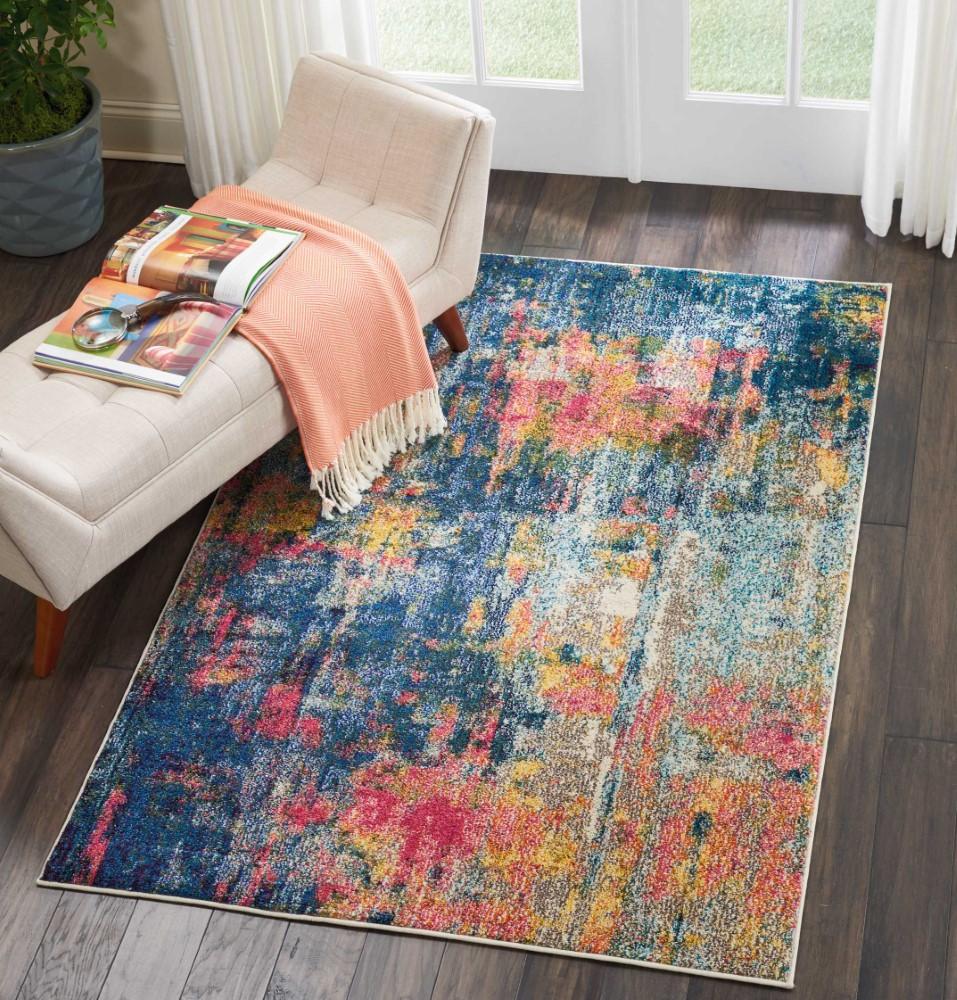 Nourison - Celestial CES09 Blue Multicolor 311in x 511in Colorful Area Rug - CES09-99446408914 veiw 2