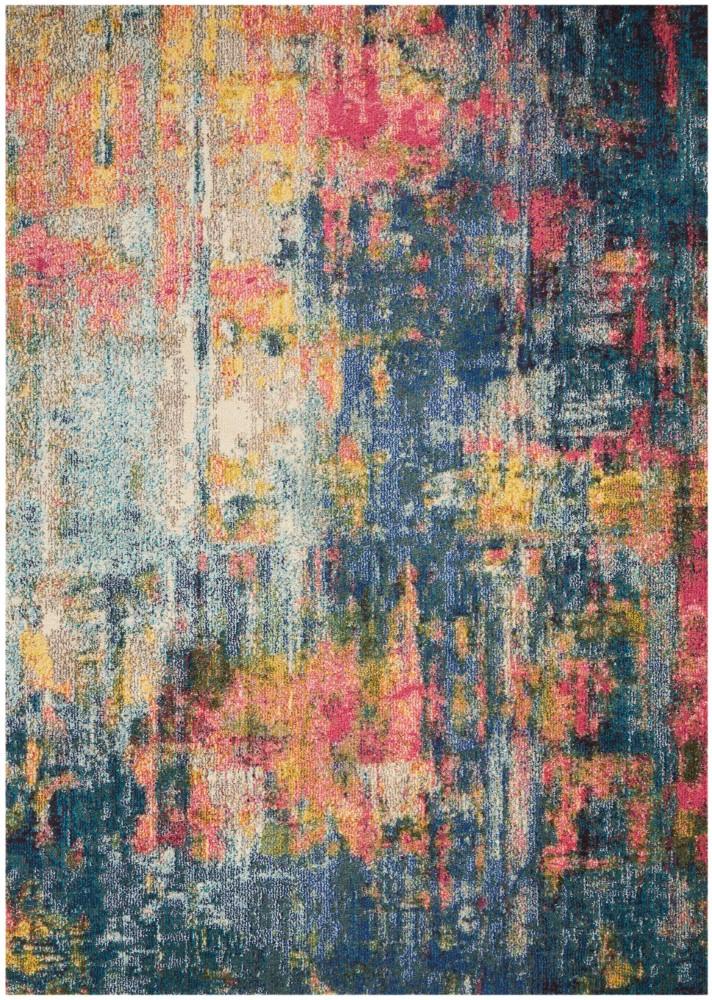 Nourison - Celestial CES09 Blue Multicolor 53in x 73in Colorful Area Rug - CES09-99446408921 veiw 1