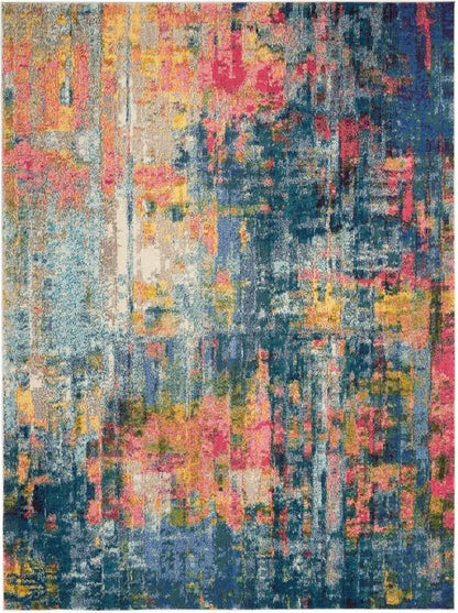 Nourison - Celestial CES09 Blue Multicolor 710in x 106in Oversized Rug - CES09-99446408969 veiw 1