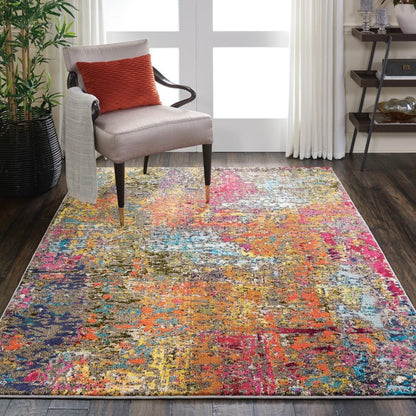 Nourison - Celestial CES14 Multicolor 53in x 73in Colorful Area Rug - CES14-99446462589 veiw 2