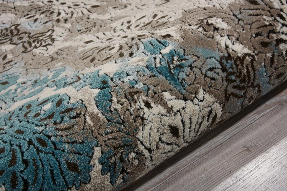 Nourison - Karma KRM05 Blue and White 22in x 76in Hallway Rug - KRM05-99446339829_CLOSEOUT veiw 2