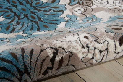 Nourison - Karma KRM05 Blue and White 53in x 74in Area Rug - KRM05-99446338846_CLOSEOUT veiw 2