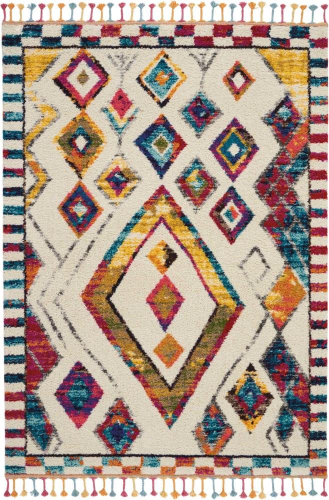 Nourison - Nomad NMD02 White Multicolor 311in x 6 Colorful Area Rug - NMD02-99446461261_CLOSEOUT veiw 1