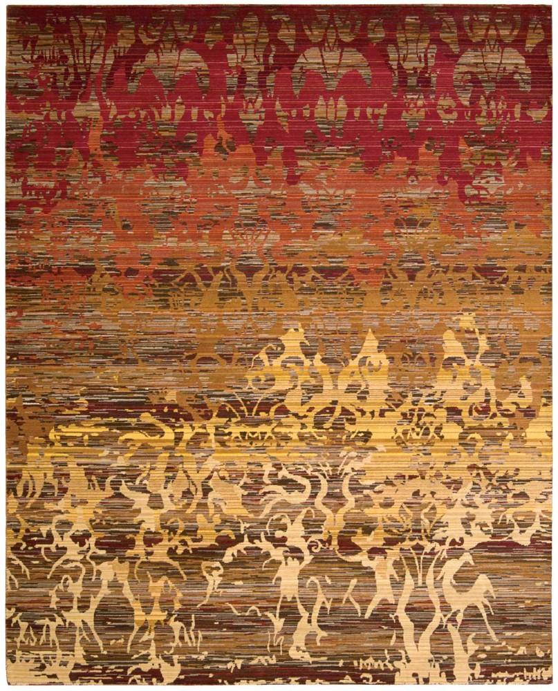 Nourison - Rhapsody RH001 Orange 56in x 8 Area Rug - RH001-99446250209_CLOSEOUT veiw 1