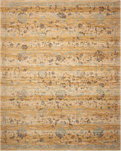 Nourison - Rhapsody RH013 Brown and White 79in x 99in Rug - RH013-99446187314_CLOSEOUT veiw 1