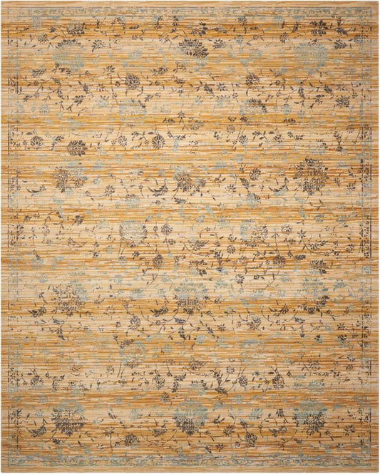 Nourison - Rhapsody RH013 Brown and White 86in x 116in Rug - RH013-99446187345_CLOSEOUT veiw 1