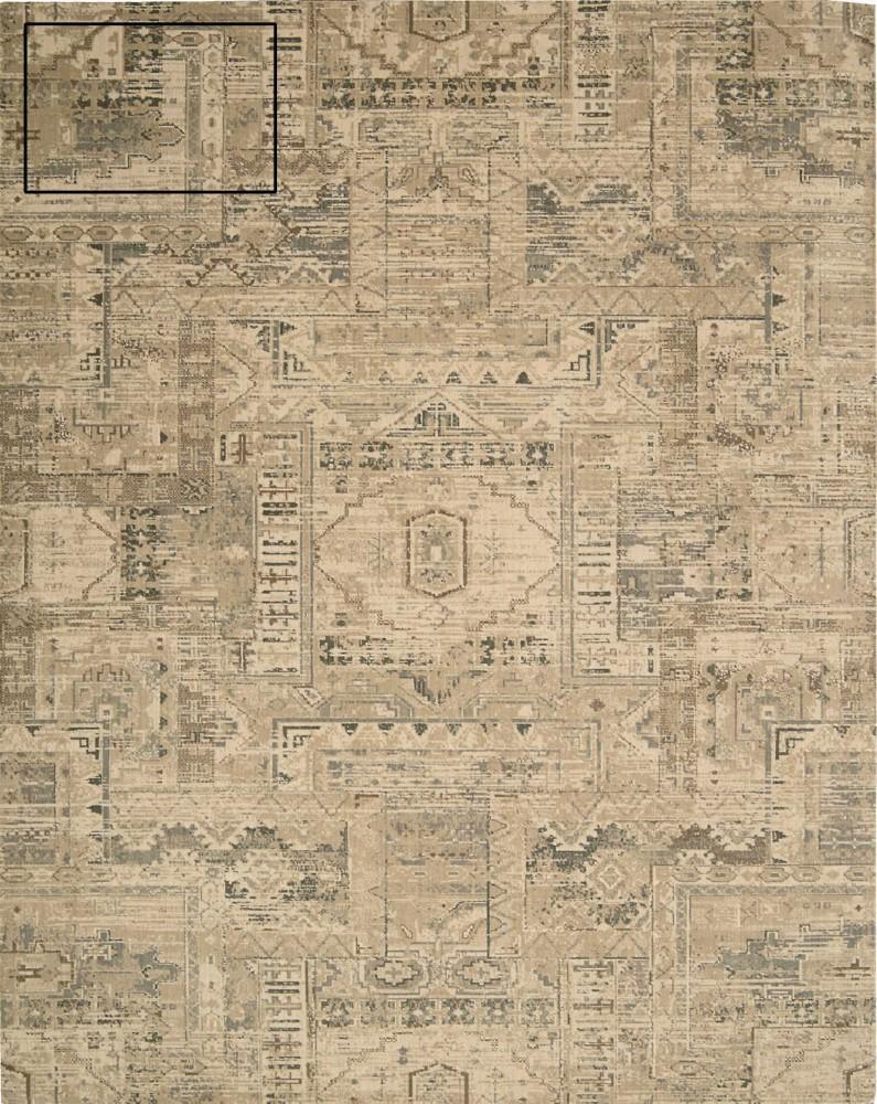 Nourison - Silk Elements SKE13 Beige 56in x 8 Area Rug - SKE13-99446189011_CLOSEOUT veiw 1