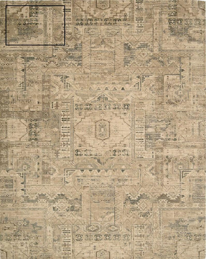 Nourison - Silk Elements SKE13 Beige 56in x 8 Area Rug - SKE13-99446189011_CLOSEOUT veiw 1