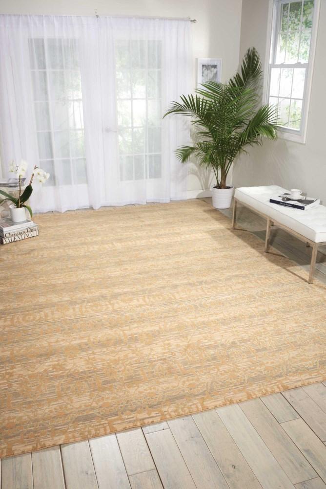 Nourison - Silken Allure SLK23 Beige 56in x 8 Area Rug - SLK23-99446115966_CLOSEOUT veiw 2