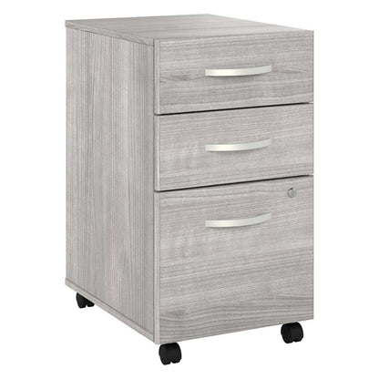 Bush Furniture - Studio A 3 Drawer Mobile File Cabinet in Platinum Gray - Assembled - SDF216PGSU-Z veiw 1