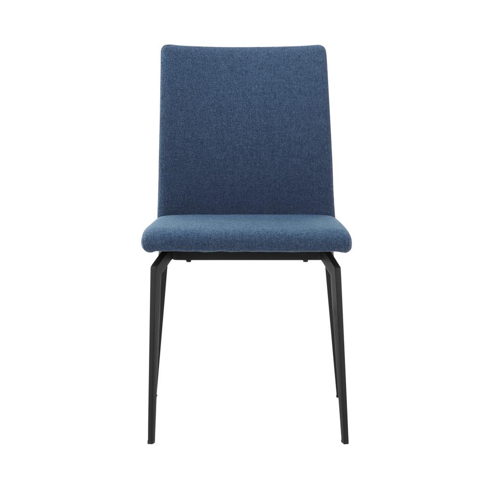 Armen Living - Lyon Blue Fabric and Metal Dining Room Chairs (Set of 2) - LCLYSIBLUE veiw 2