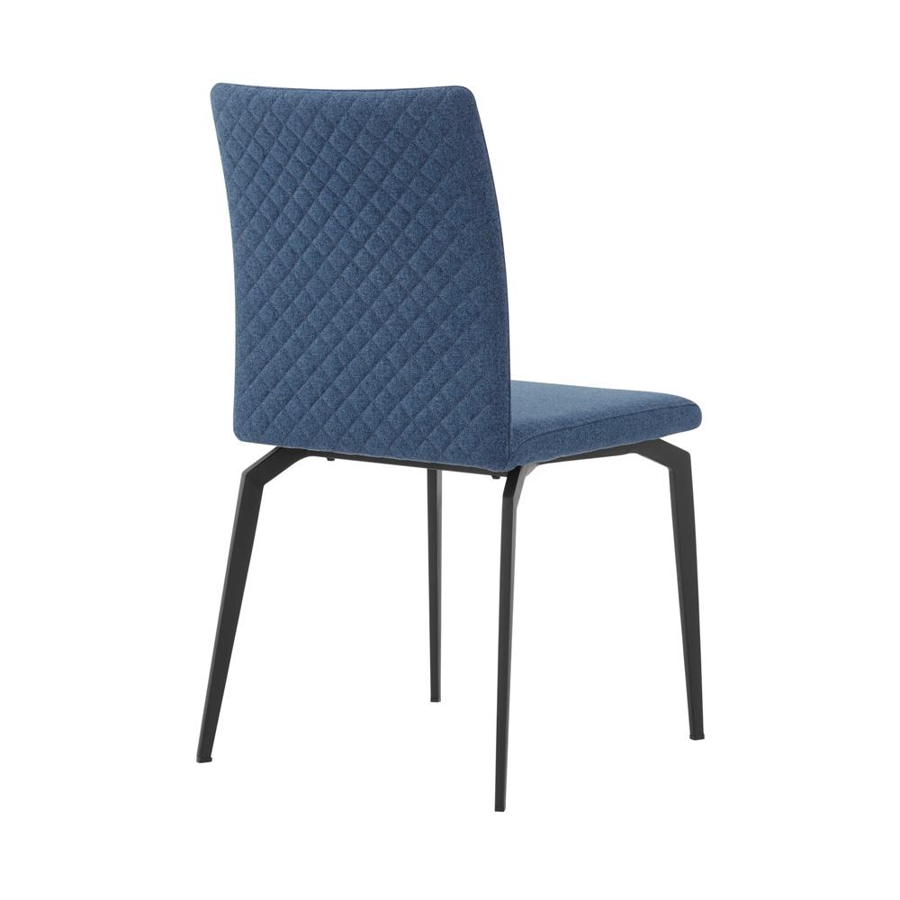 Armen Living Lyon Blue Fabric and Metal Dining Room Chairs (Set of 2)