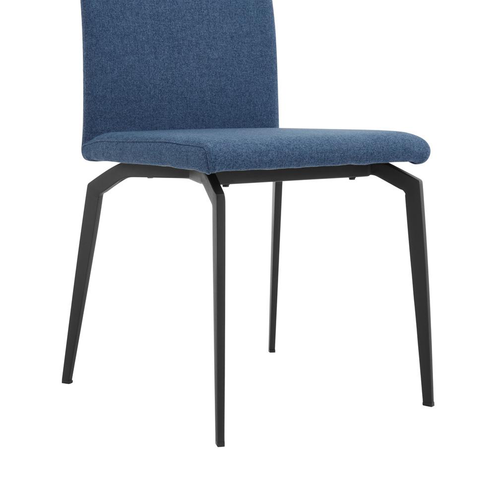 Armen Living - Lyon Blue Fabric and Metal Dining Room Chairs (Set of 2) - LCLYSIBLUE veiw 4
