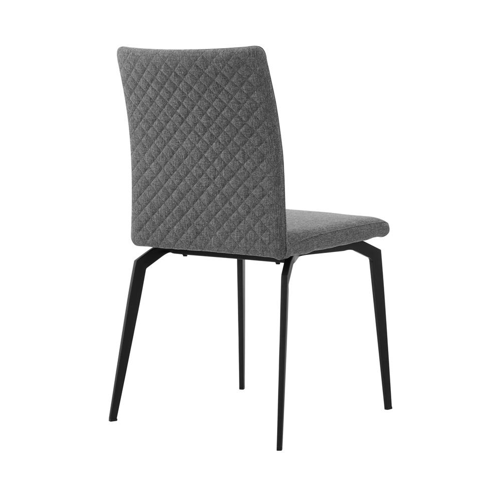 Armen Living - Lyon Gray Fabric and Metal Dining Room Chairs (Set of 2) - LCLYSIGREY veiw 5
