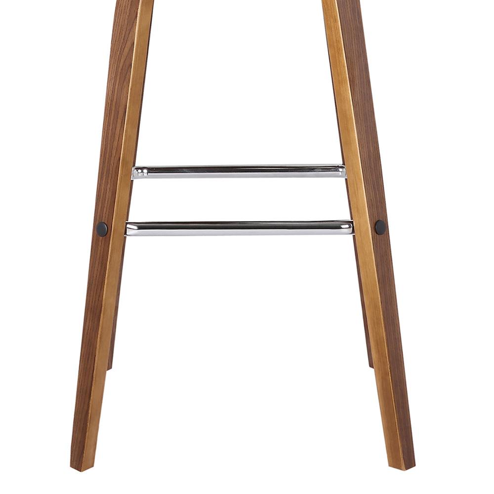 Armen Living - Vienna 26in Counter Height Swivel Brown Faux Leather and Walnut Wood Bar Stool - LCVIBABRWA26 veiw 6