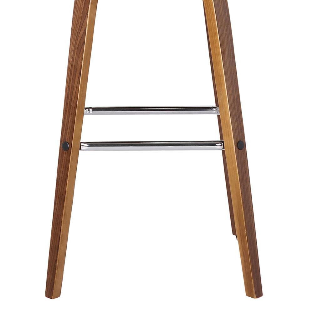 Armen Living - Vienna 30in Bar Height Swivel Grey Faux Leather and Walnut Wood Bar Stool - LCVIBAGRWA30 veiw 6