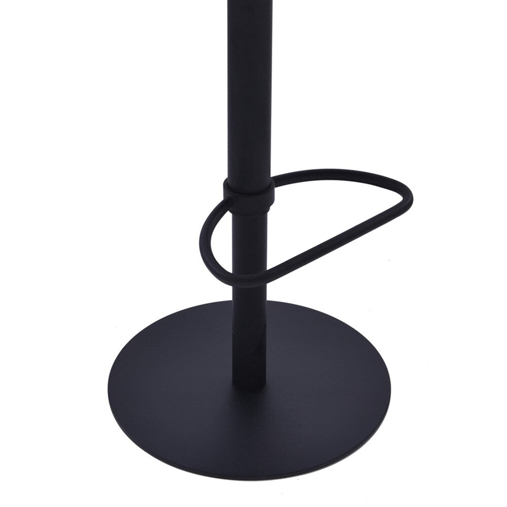 Armen Living - Zuma Adjustable Swivel Metal Barstool in Vintage Coffee Faux Leather and Black Metal Finish - LCZUBAVCBL veiw 4
