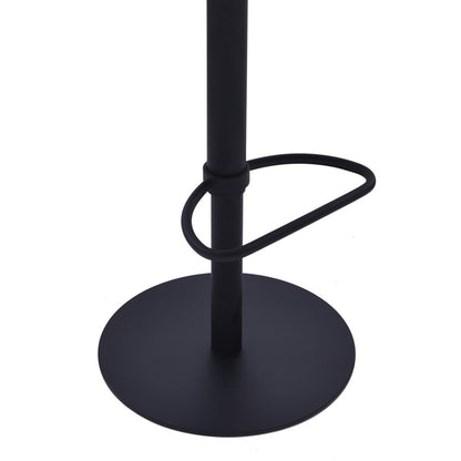 Armen Living - Zuma Adjustable Swivel Metal Barstool in Vintage Coffee Faux Leather and Black Metal Finish - LCZUBAVCBL veiw 4