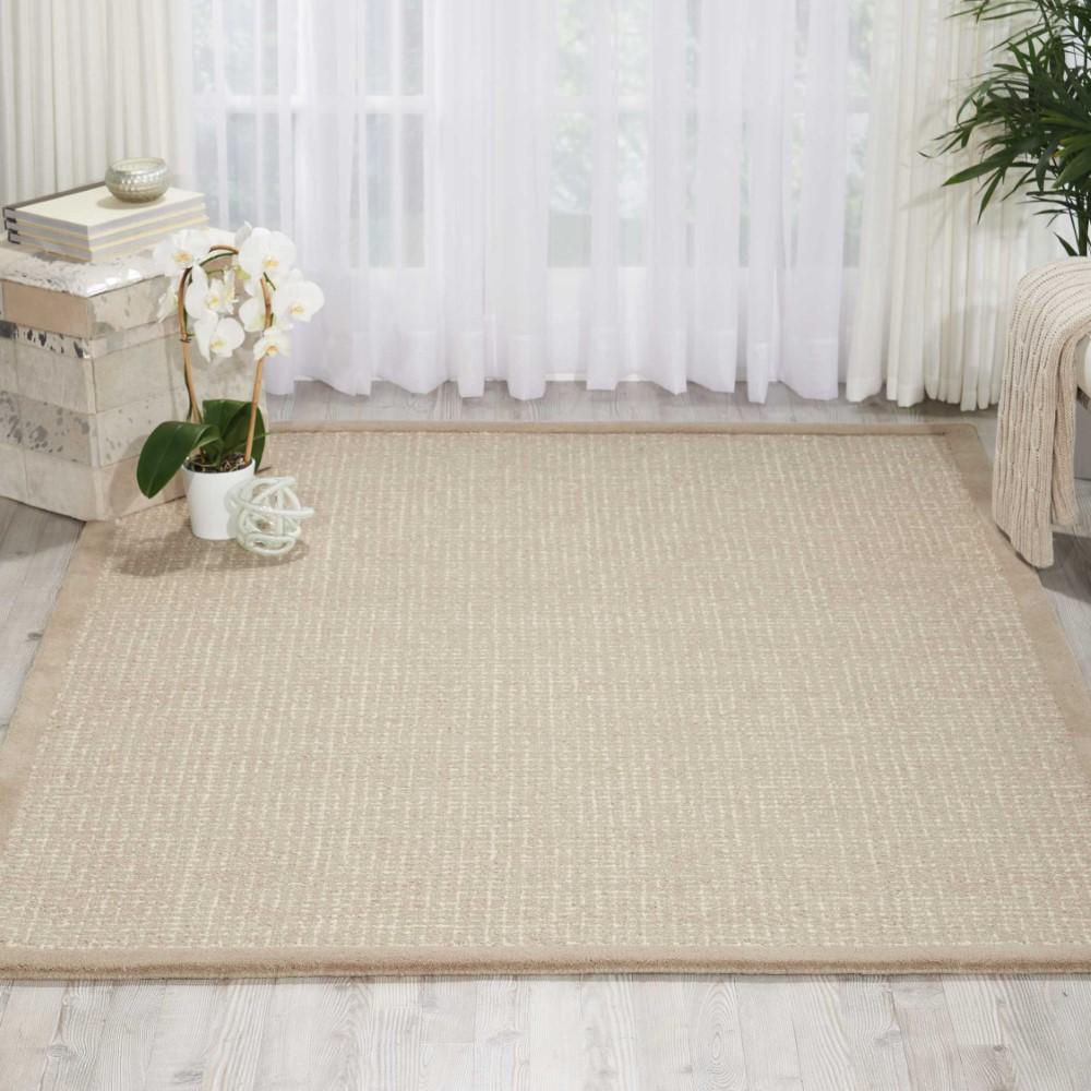Kathy Ireland Home - River Brook KI809 Beige and White 79in x 99in Rug - KI809-99446371676_CLOSEOUT veiw 2