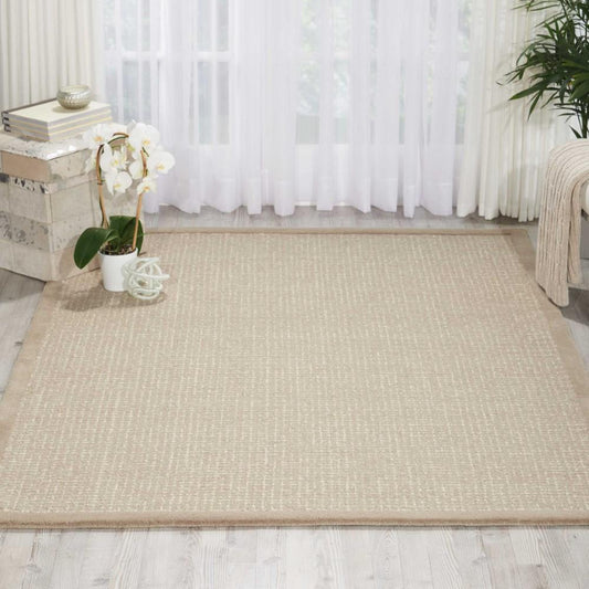 Kathy Ireland Home - River Brook KI809 Beige and White 79in x 99in Rug - KI809-99446371676_CLOSEOUT veiw 2